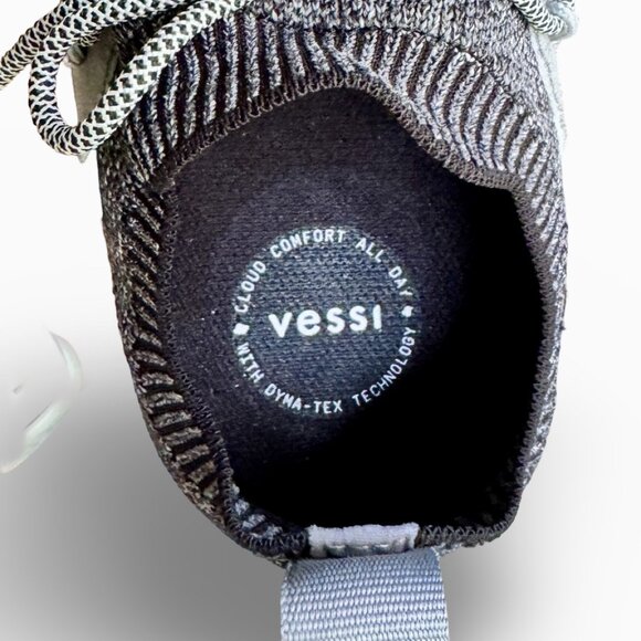 Vessi Womens Cityscape Classic Gray White Knit Lace Up Lightweight Shoes Size 8 - Picture 3 of 7